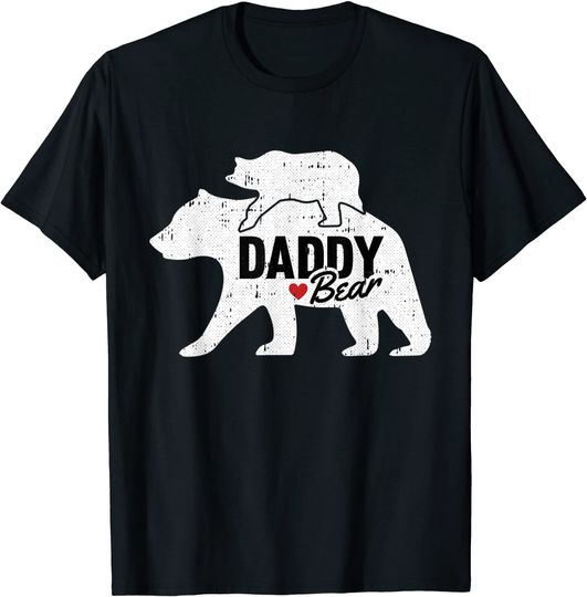 Daddy Bear Fathers Day Cute Baby Cub Papa Dad-a Pops T-Shirt