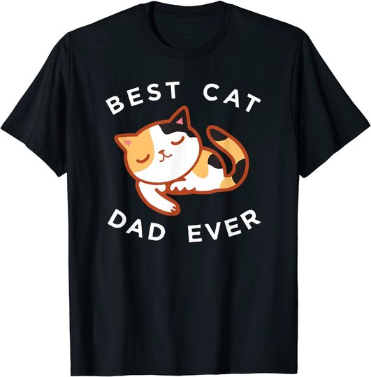 Calico Cat Dad Shirt, Best Kitty Father Ever Tee Gift