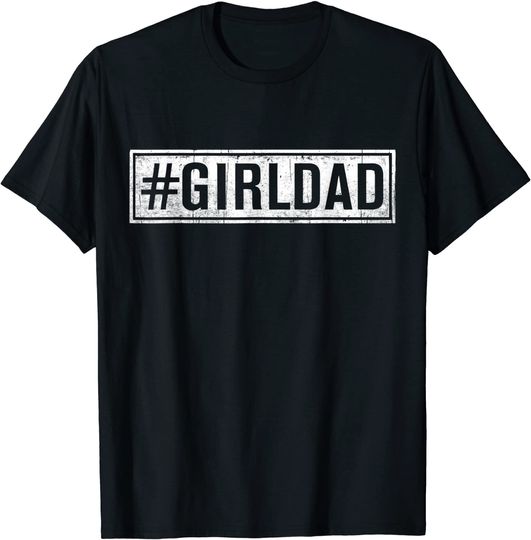 Girl Dad Outnumbered Tee Fathers Day Gift from Wife Daughter T-Shirt