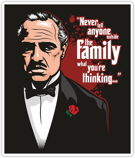 The Godfather Vito Corleone The Family Sticker 2"