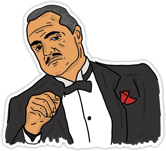 The Godfather Vito Corleone Mafia Sticker 2"