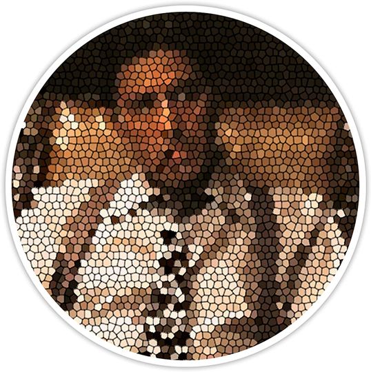 The Godfather Michael Corleone Stained Glass Effect Sticker 2"