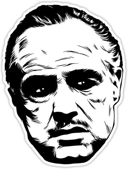 The Godfather Vito Corleone  Sticker 3"