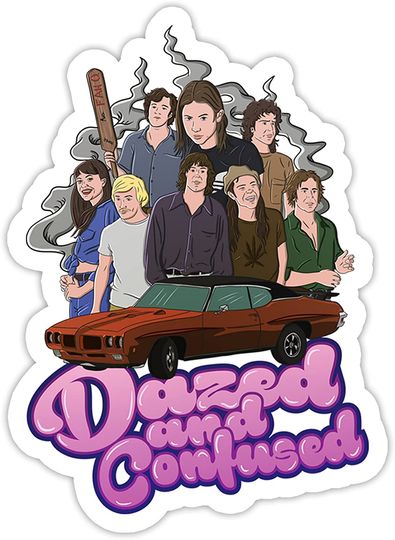 Dazed and Confused Character Collage Art  Sticker 3"