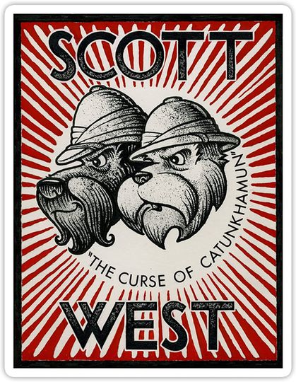 Columbo Dog Detectives Scott et West Sticker 2"