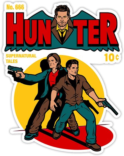Sam and Dean Hunter Comic Sticker 3"