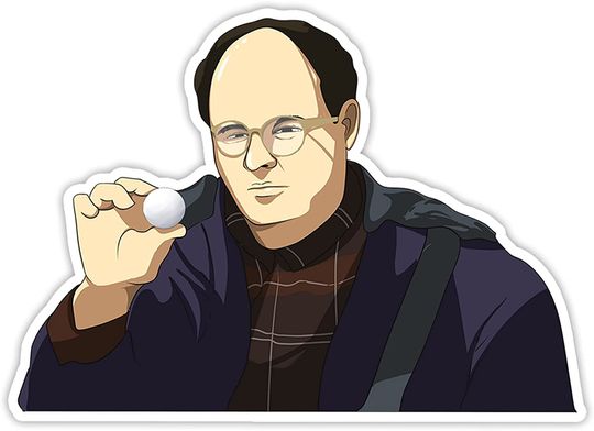 Seinfeld George Costanza The Sea was Angry That Day My Friends Sticker 3"