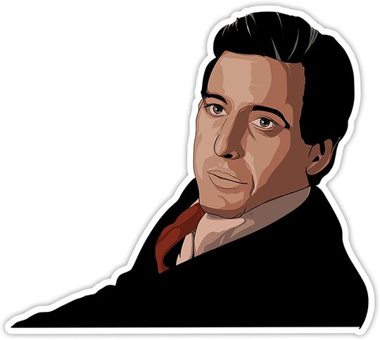 The Godfather Michael Corleone Don't Ever Take Sides Against The Family Sticker 3"