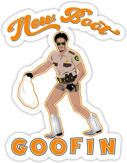 Reno 911 Lieutenant Jim Dangle New Boot Goofin  Sticker 3"