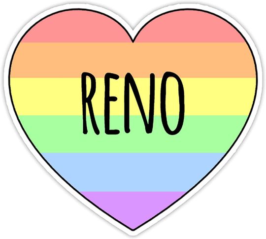 Reno 911 Gay Pride Sticker 3"