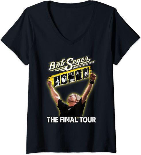 Womens The Final Tour 2021 Love Bob Idol Seger Outlaw Musical Gifts V-Neck T-Shirt