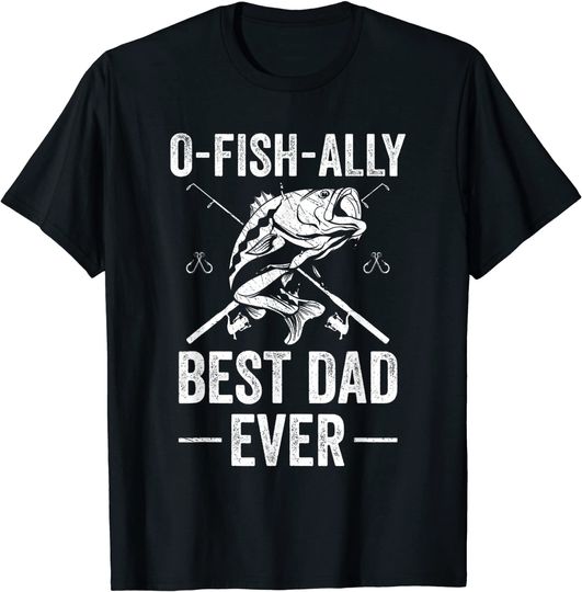 Funny Fishing Dad Fisherman Best Dad Ever Fish Man T-Shirt