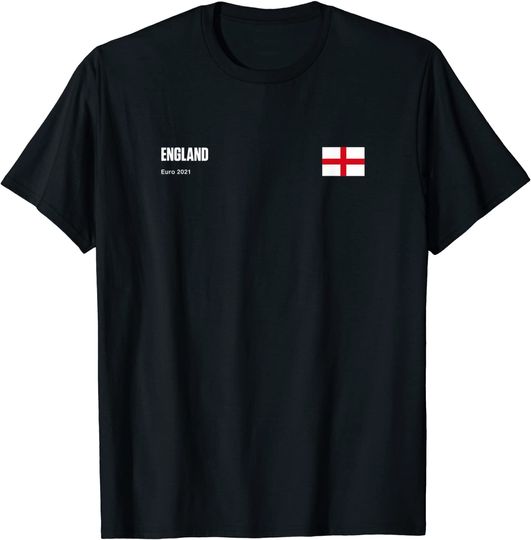Euro 2021 Men's T Shirt England Flag Double Sided