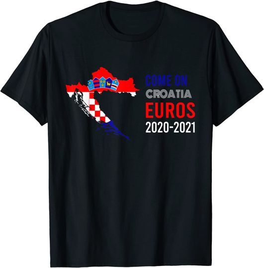 Euro 2021 Men's T Shirt Come On Croatia Fans Graphic Design