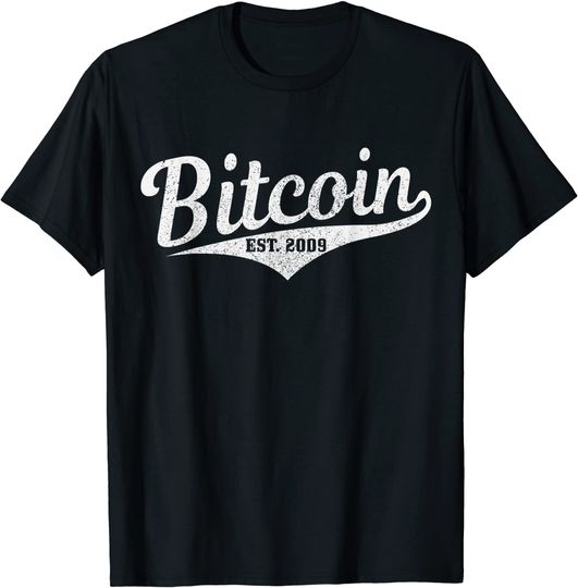 Bitcoin Est. 2009 BTC Crypto Currency Trader Investor Gift T-Shirt