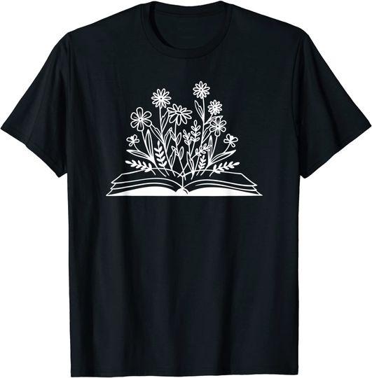Wildflower Book Funny Reading Book Lover Gifts T-Shirt