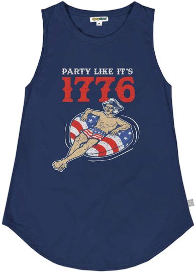 Tipsy Elves Women's Red, White and Blue Patriotic Summer Tank Top