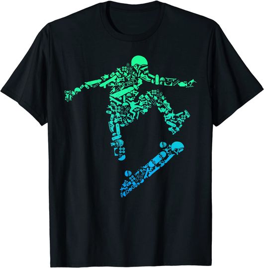 Skater Skateboarding Helmet Gear Skateboard - Skateboarder T-Shirt