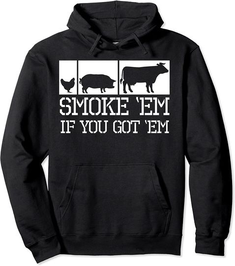 Funny BBQ Grilling Smoker Hoodie Smoke Meat Lover Smoking