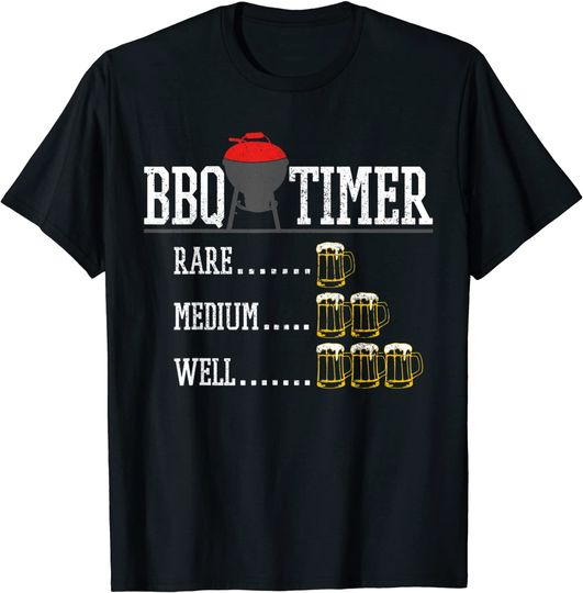 BBQ Timer - Funny Beer Steak Grilling Grill Chef Gift T-Shirt