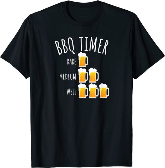BBQ Timer Beer Drinking Funny Grilling T-Shirt T-Shirt