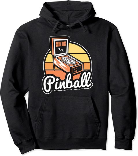 Pinball Shirt Retro Classic Pinball Gifts For Men Arcade Pullover Hoodie