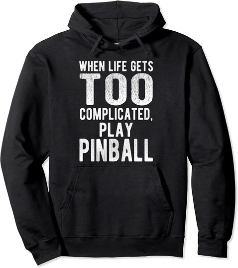 Unique Funny Pinball Themed Pullover Hoodie