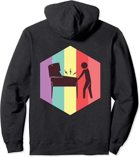 Pinball Player Retro Vintage Gifts Pullover Hoodie