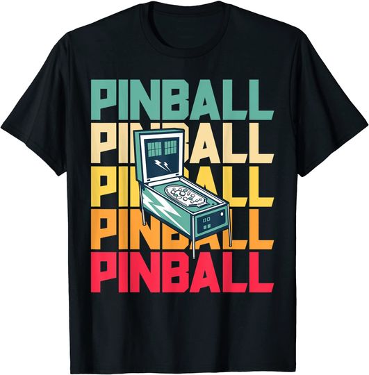 Pinball Shirt Retro Vintage Arcade Shirt Pinball Machine T-Shirt