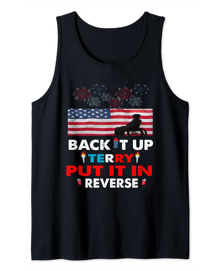 Back it Up Terry Put it in Reverse 4th of July Fireworks Tank Top