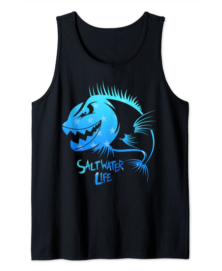 Saltwater Life T-shirt Fisherman Fishing Shirts Tank Top