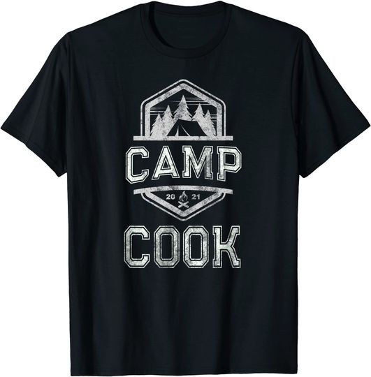 Vintage CAMP COOK Chef Squad Camping Cooking Team Funny T-Shirt