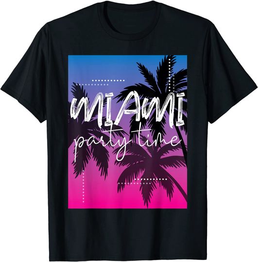 Men's T Shirt Miami Beach Party Time