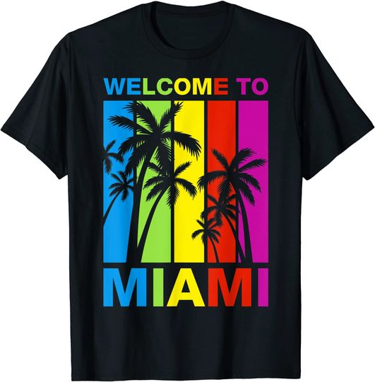 Men's T Shirt Vintage Welcome to Miami