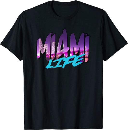 Men's T Shirt Miami Life Beach View