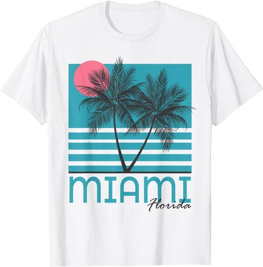 Miami Men's T Shirt Palm Trees