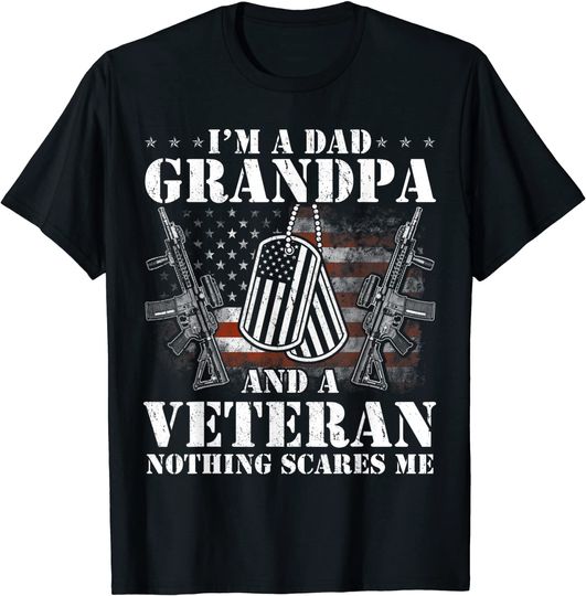 I'm A Dad Grandpa T-Shirt Veteran Father's Day Shirts T-Shirt