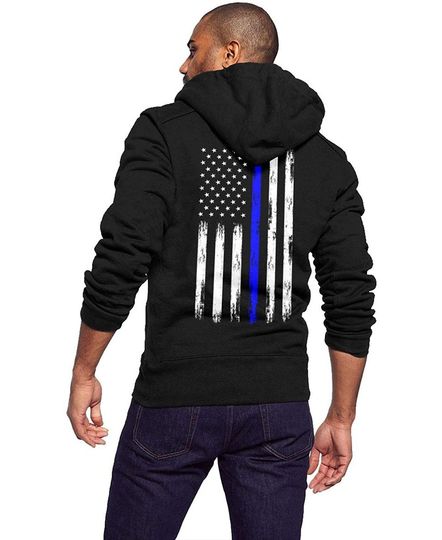 URTEOM Men's Hoodie Full Zip Sherpa Lined Lightweight Fleece Warm Sweatshirts Big Tall