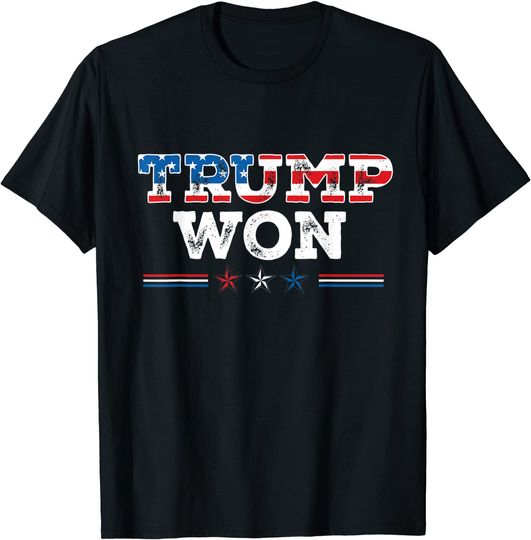 Trump Won T-Shirt 4th Of July American Flag Patriotic T-Shirt