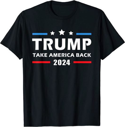 Mens Trump 2024 Take America Back Election Patriotic Second Term T-Shirt