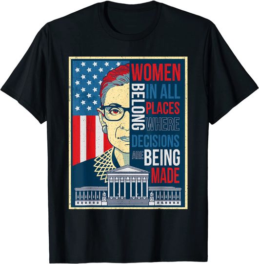 Feminism Quotes RBG Quote Girl With Book Women T-Shirt