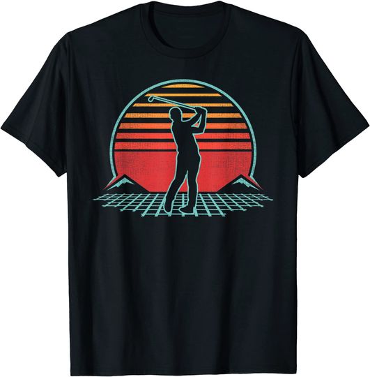 Golf Retro Vintage 70s 80s Style Golfer Player Gift T-Shirt