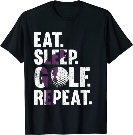Eat Sleep Golf Repeat, Funny Golf Tee for Sport Lovers T-Shirt
