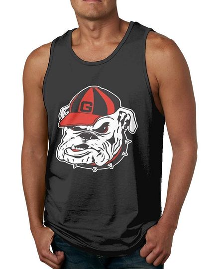 Georgia Bulldog Menâ€s Tank Top Workout Gym Sleeveless Training Fitness for Men Quick-Dry Sports Tank Top Shirt