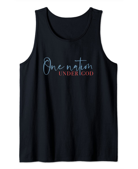 One Nation Under God American Cross Tank Top