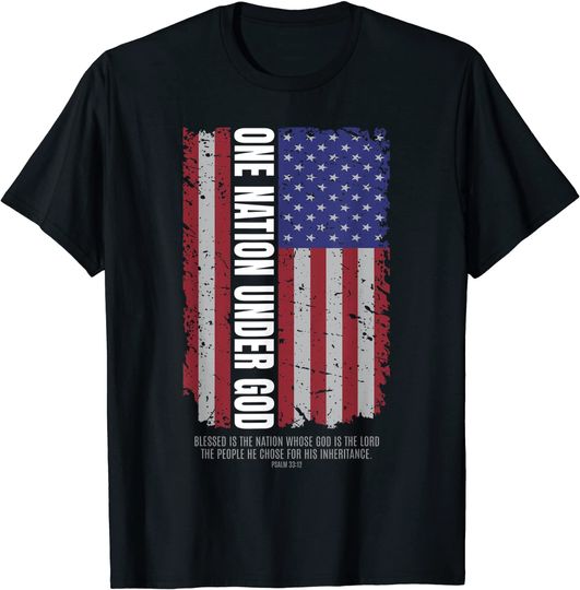 Religious Freedom One Nation Under God Scripture Verse T-Shirt