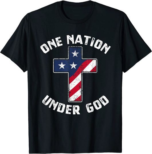 One Nation Under God Patriotic Christian T-Shirt