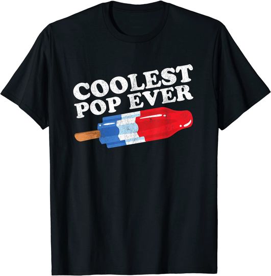 Mens Coolest Pop Ever Popsicle Funny Retro Bomb Fathers Day Gift T-Shirt