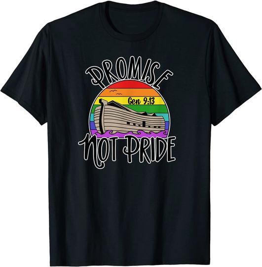 Noah's Ark Genesis 9:13 Rainbow God's Promise Not Pride T-Shirt