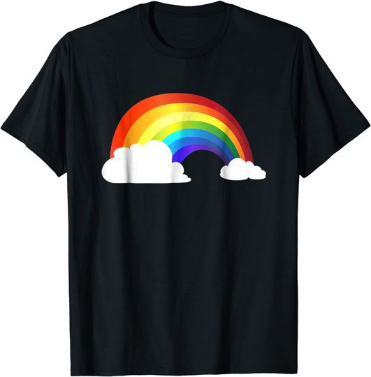 Rainbow T-Shirt - Shiny Rainbow in the Clouds